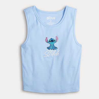 Disney's Lilo & Stitch Juniors' Embroidered Stitch Graphic Tank Top