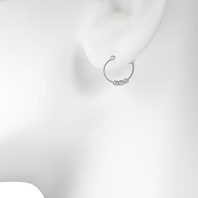 LC Lauren Conrad Silver Tone Geo Shape 5-Piece Earring Set