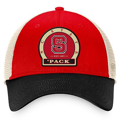 Men's Top of the World Red NC State Wolfpack Refined Trucker Adjustable Hat