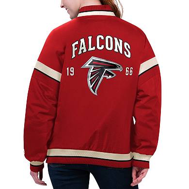 Women's Starter Red Atlanta Falcons Tournament Full-Snap Varsity Jacket