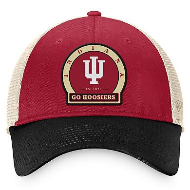 Men's Top of the World Crimson Indiana Hoosiers Refined Trucker Adjustable Hat