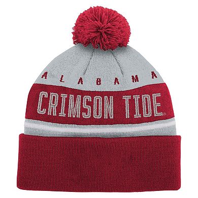 Youth Crimson Alabama Crimson Tide Redzone Jacquard Cuffed Knit Hat with Pom