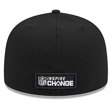 Men's New Era Black Philadelphia Eagles 2023 Inspire Change 59FIFTY Fitted Hat