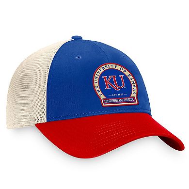 Men's Top of the World Royal Kansas Jayhawks Refined Trucker Adjustable Hat