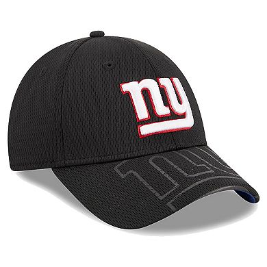 Men's New Era Black New York Giants Top Visor 9FORTY Adjustable Hat