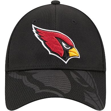 Men's New Era Black Arizona Cardinals Top Visor 9FORTY Adjustable Hat