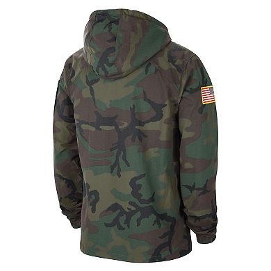 Men's Nike Camo Texas Longhorns Military Pack Lightweight Full-Snap Hooded Jacket