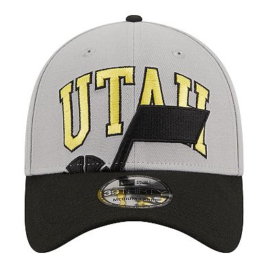 Men's New Era Gray/Black Utah Jazz Tip-Off Two-Tone 39THIRTY Flex Hat