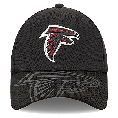 Men's New Era Black Atlanta Falcons Top Visor 9FORTY Adjustable Hat