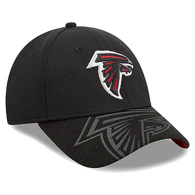 Men's New Era Black Atlanta Falcons Top Visor 9FORTY Adjustable Hat