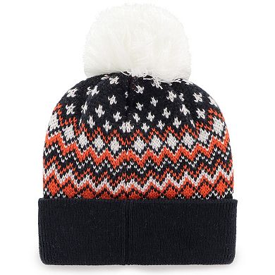 Women's '47 Navy Chicago Bears Elsa Cuffed Pom Knit with Hat