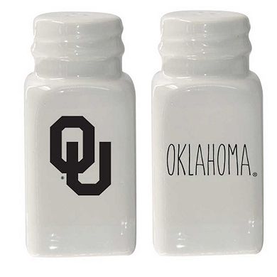 The Memory Company Oklahoma Sooners Farmhouse Salt & Pepper Shaker Set