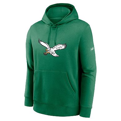 Men's Nike Kelly Green Philadelphia Eagles Rewind Club Logo Pullover Hoodie