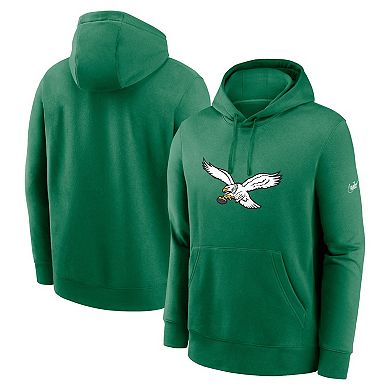 Men's Nike Kelly Green Philadelphia Eagles Rewind Club Logo Pullover Hoodie