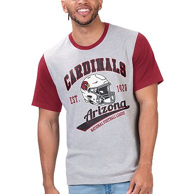 Men's G-III Sports by Carl Banks Gray Arizona Cardinals Black Label T-Shirt