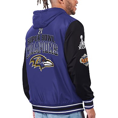 Men's G-III Sports by Carl Banks Purple/Black Baltimore Ravens Commemorative Reversible Full-Zip Jacket