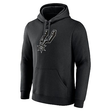 Men's Fanatics Branded  Black San Antonio Spurs Primary Logo Pullover Hoodie