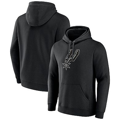 Men's Fanatics Branded  Black San Antonio Spurs Primary Logo Pullover Hoodie