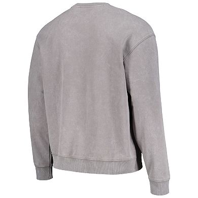Unisex The Wild Collective Gray Kansas City Chiefs Distressed Pullover Sweatshirt