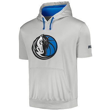 Men's Fanatics Branded Silver Dallas Mavericks Big & Tall Logo Pullover Hoodie