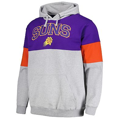 Men's Fanatics Branded Purple Phoenix Suns Contrast Pieced Pullover Hoodie