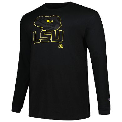 Men's Profile Black LSU Tigers Big & Tall Pop Long Sleeve T-Shirt