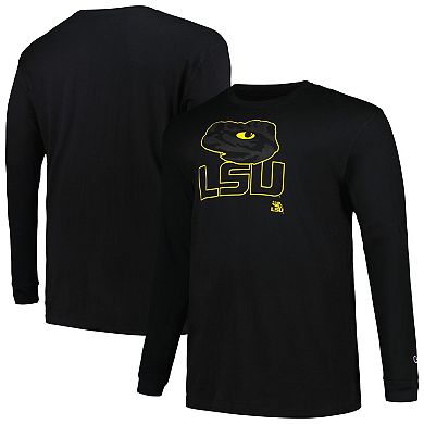 Men's Profile Black LSU Tigers Big & Tall Pop Long Sleeve T-Shirt