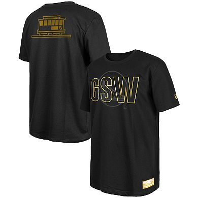 Men's New Era Black Golden State Warriors 2023/24 City Edition Elite Pack T-Shirt