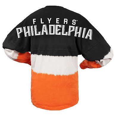 Women's Fanatics Branded Black/Orange Philadelphia Flyers Ombre Long Sleeve T-Shirt