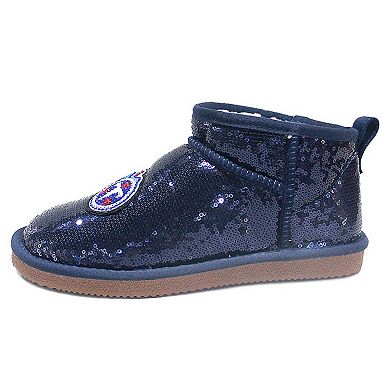 Women's Cuce  Navy Tennessee Titans Sequin Ankle Boots