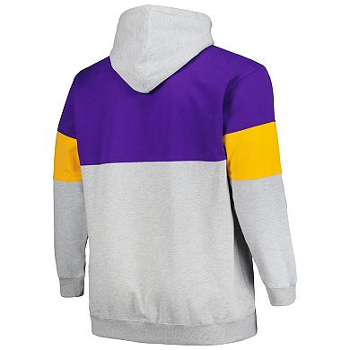 Men's Fanatics Branded Purple/Gold Los Angeles Lakers Big & Tall Pullover Hoodie