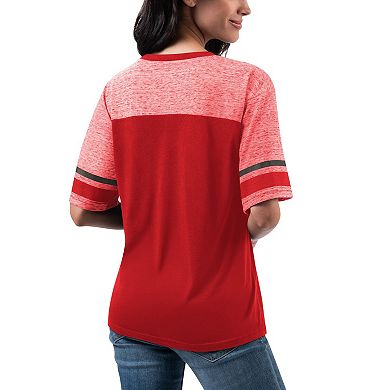 Women's G-III 4Her by Carl Banks Red Tampa Bay Buccaneers Track T-Shirt