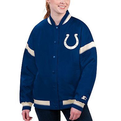 Women's Starter Royal Indianapolis Colts Tournament Full-Snap Varsity Jacket