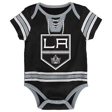 Infant Black Los Angeles Kings Hockey Jersey Bodysuit
