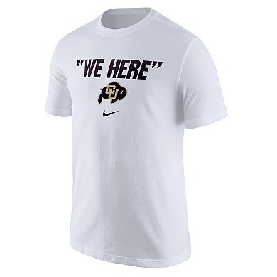 Men's Nike  White Colorado Buffaloes We Here T-Shirt