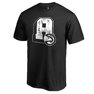 Men's Fanatics Branded Black Atlanta Hawks Letterman T-Shirt