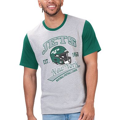 Men's G-III Sports by Carl Banks Gray New York Jets Black Label T-Shirt