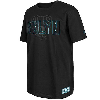 Men's New Era Black Brooklyn Nets 2023/24 City Edition Elite Pack T-Shirt