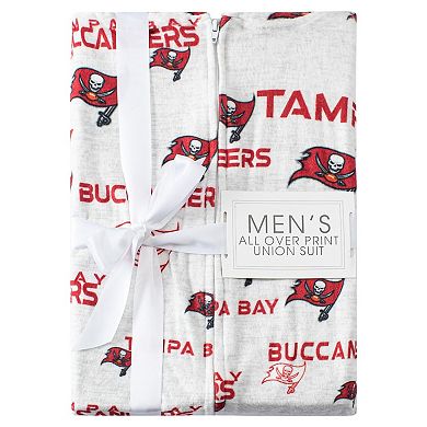 Men's Concepts Sport White Tampa Bay Buccaneers Allover Print Docket Union Full-Zip Hooded Pajama Suit