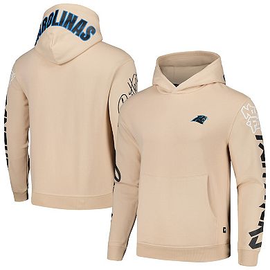 Unisex The Wild Collective  Cream Carolina Panthers Heavy Block Pullover Hoodie