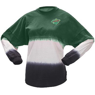 Women's Fanatics Branded Green/Black Minnesota Wild Ombre Long Sleeve T-Shirt