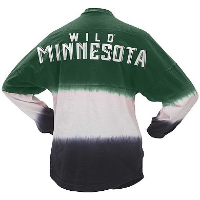 Women's Fanatics Branded Green/Black Minnesota Wild Ombre Long Sleeve T-Shirt