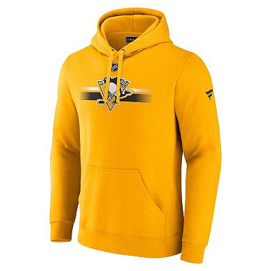 Men's Fanatics Branded Gold Pittsburgh Penguins Authentic Pro Secondary Pullover Hoodie