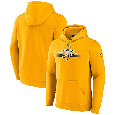 Men's Fanatics Branded Gold Pittsburgh Penguins Authentic Pro Secondary Pullover Hoodie