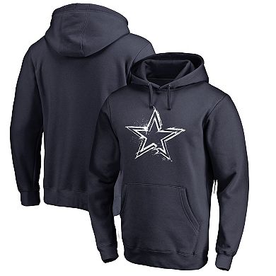 Men's Fanatics Branded Navy Dallas Cowboys Splatter Logo Pullover Hoodie