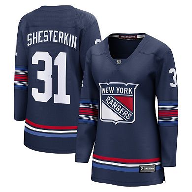 Women's Fanatics Branded Igor Shesterkin Navy New York Rangers Alternate Premier Breakaway Player Jersey
