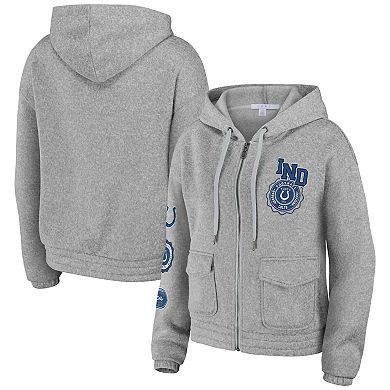 Women's WEAR by Erin Andrews Heather Gray Indianapolis Colts Full-Zip Hoodie