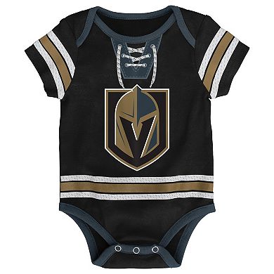 Infant Black Vegas Golden Knights Hockey Jersey Bodysuit