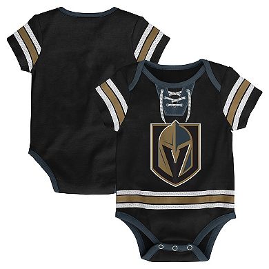 Infant Black Vegas Golden Knights Hockey Jersey Bodysuit