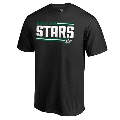 Men's Fanatics Branded Black Dallas Stars Iconic Collection On Side Stripe T-Shirt